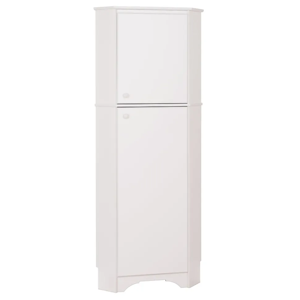 Prepac Elite White Tall 2-Door Corner Storage Cabinet (WSCC-0605-1)
