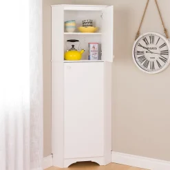 Prepac Elite White Tall 2-Door Corner Storage Cabinet (WSCC-0605-1)