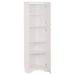 Prepac Elite White Tall 2-Door Corner Storage Cabinet (WSCC-0605-1)