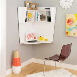 Prepac Floating Corner Desk, White ( WEHW-0202-1)