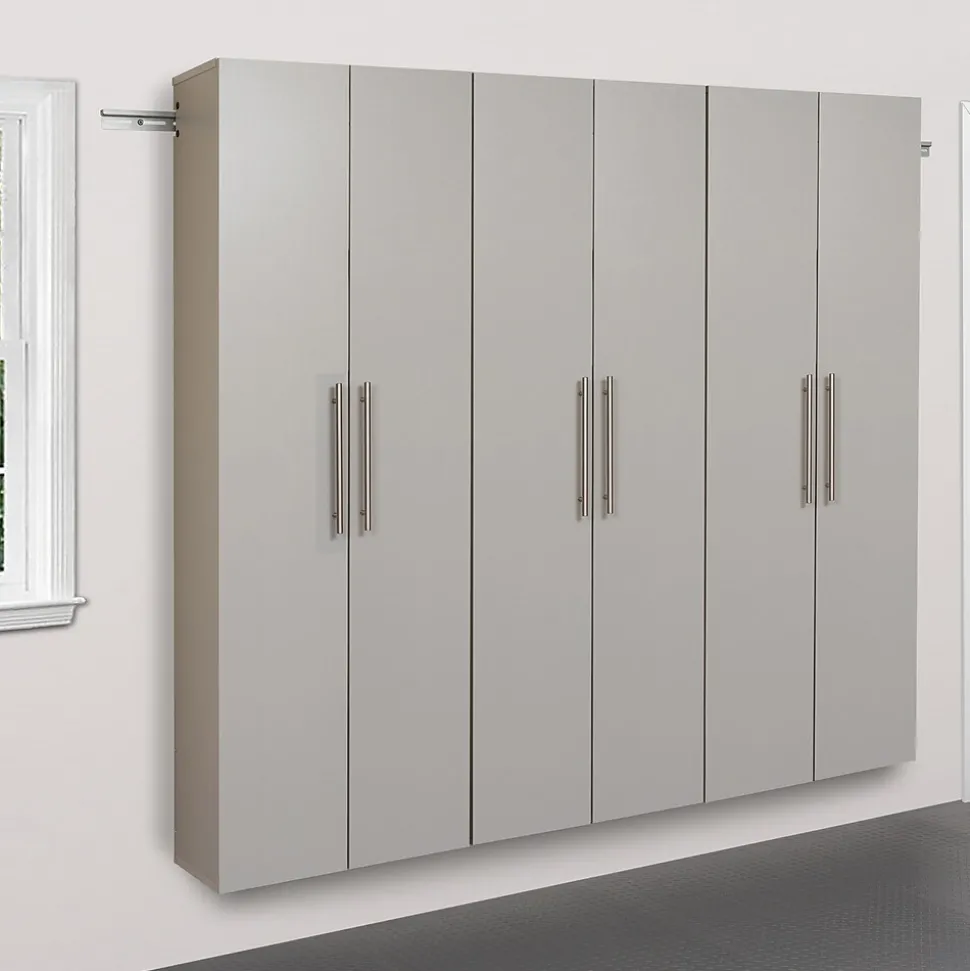 Prepac™ HangUps 72" Laminate 3 Piece Storage Cabinet Set C, Light Gray