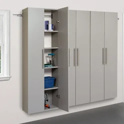 Prepac™ HangUps 72" Laminate 3 Piece Storage Cabinet Set C, Light Gray