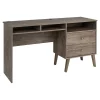 Prepac Milo 55" Desk with Side Storage and 2 Drawers, Drifted Gray (DEHR-1413-1)
