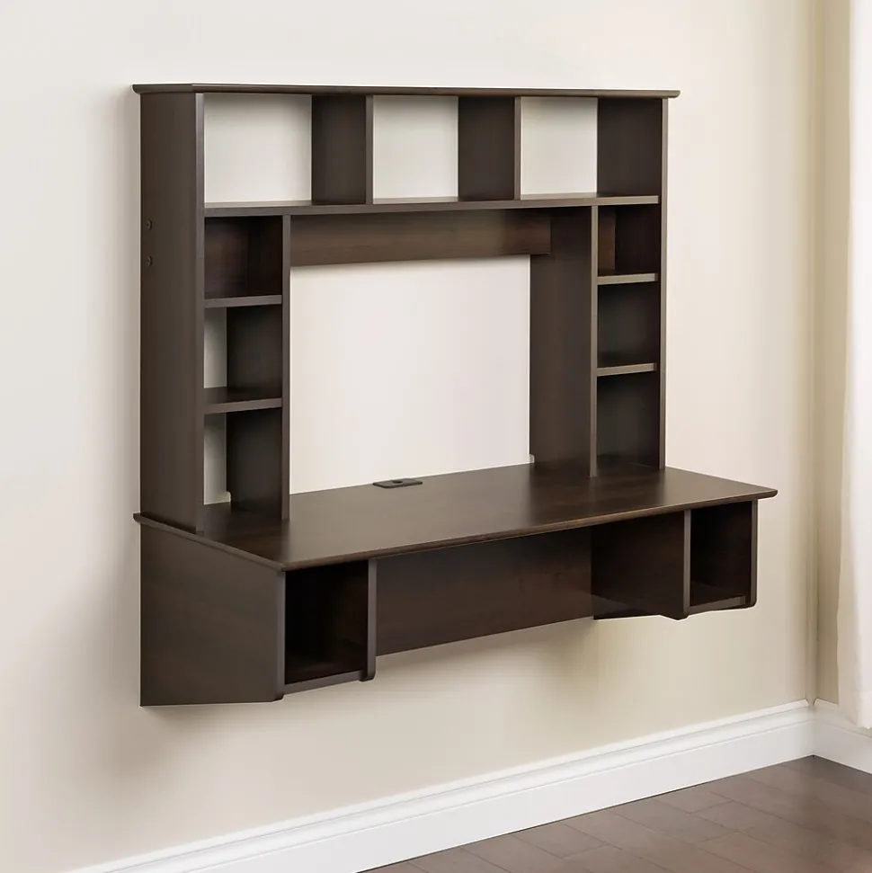 Prepac Sonoma Floating Desk, Espresso (EEHW-0800-1)