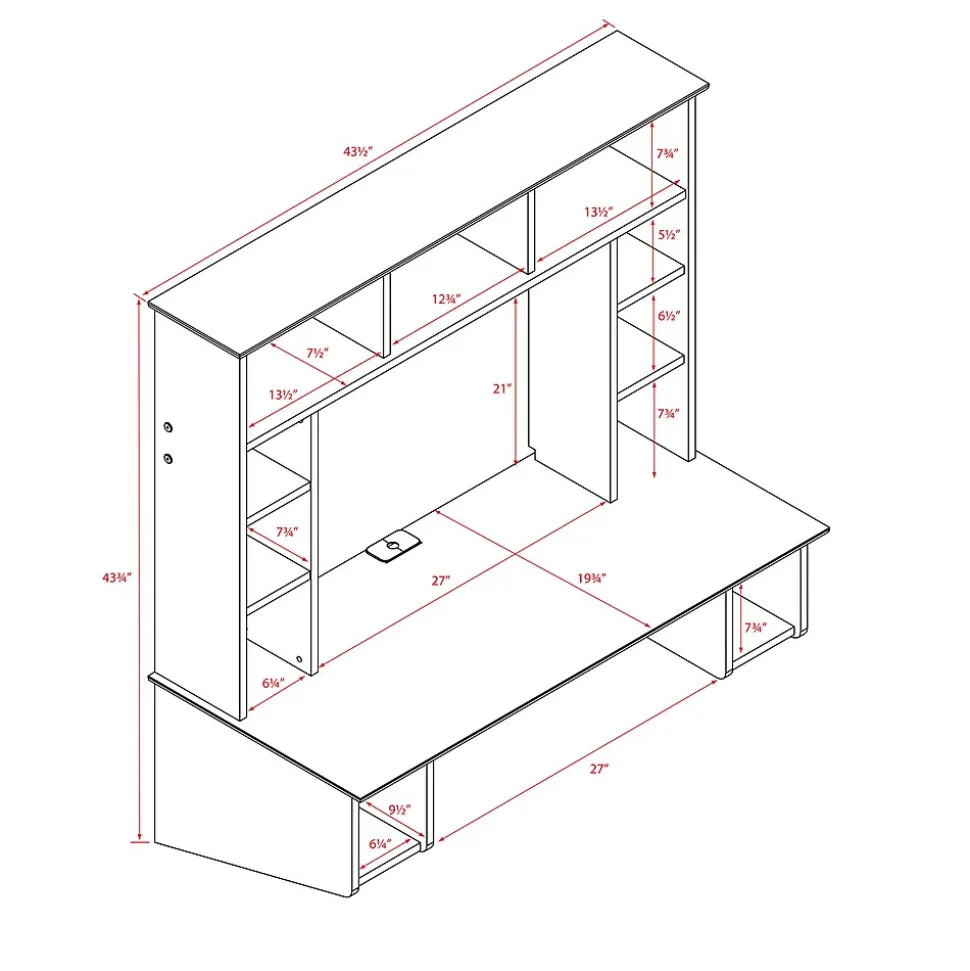 Prepac Sonoma Floating Desk, Espresso (EEHW-0800-1)