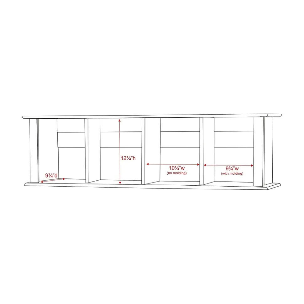 Prepac™ Wall Mounted Desk Hutch, 48" x 11.5", Espresso (EHD-1348)