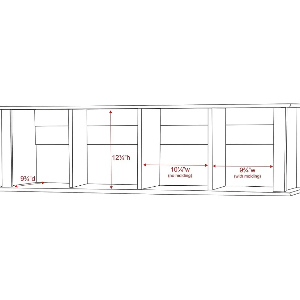 Prepac™ Wall Mounted Desk Hutch, 48" x 11.5", Espresso (EHD-1348)