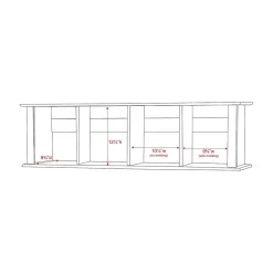 Prepac™ Wall Mounted Desk Hutch, 48" x 11.5", White (WHD-1348)