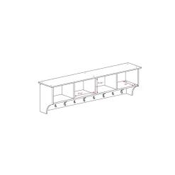 Prepac™ Wide Hanging Entryway Shelf, 60