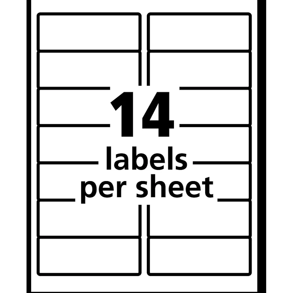 PRES-a-ply Laser/Inkjet Address Labels, 1-1/3" x 4", White, 1,400 Labels/Box (30602)