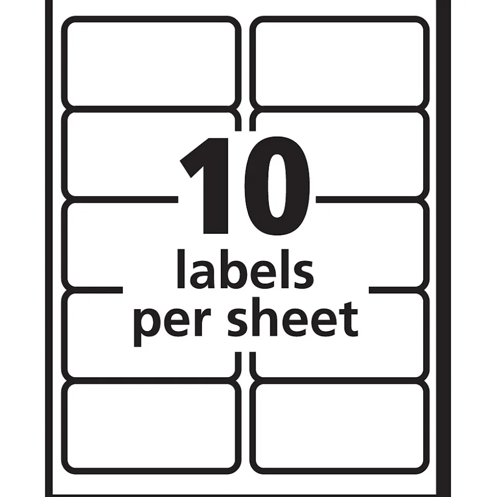 PRES-a-ply Laser/Inkjet Shipping Labels, 2" x 4", White, 1,000 Labels/Box (30603)