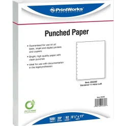 Printworks Professional 8.5" x 11" Copy Paper, 20 lbs., 92 Brightness, 2500/Carton (04330)