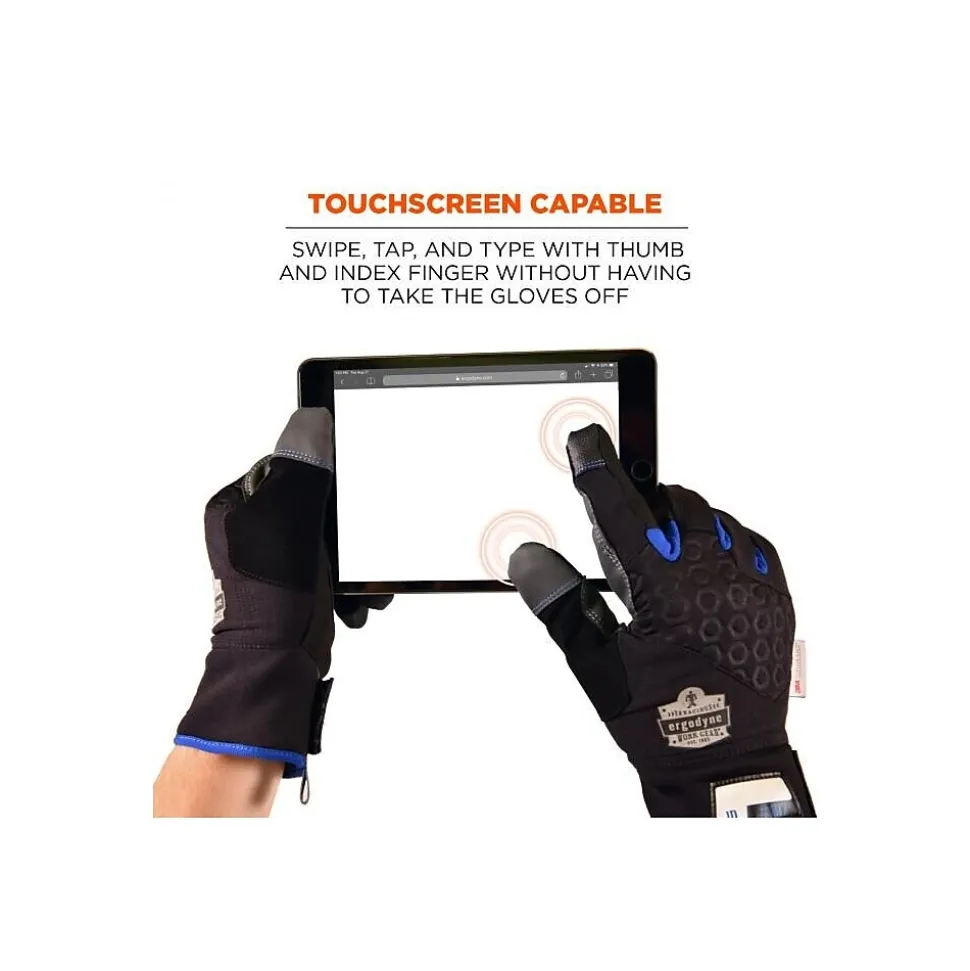 ProFlex 817 Reinforced Thermal Utility Gloves, Black, Large (17354)