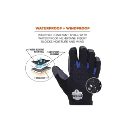 ProFlex 817WP Reinforced Thermal Waterproof Utility Gloves, Black, XL (17375)