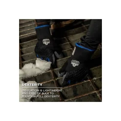 ProFlex 817WP Reinforced Thermal Waterproof Utility Gloves, Black, XL (17375)