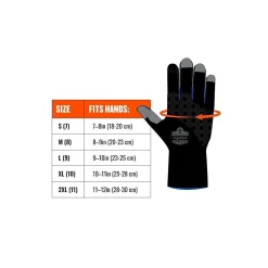 ProFlex 817WP Reinforced Thermal Waterproof Utility Gloves, Black, XL (17375)