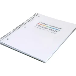 Pukka Pad Basics Subject Notebook, 7.5" x 10.5", College-Ruled, 80 Sheets, White, 3/Pack (9759-BAS)