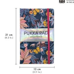 Pukka Pad Bloom Subject Notebooks, Narrow Ruled, Blue, 3/Pack (PUK9491BLM)