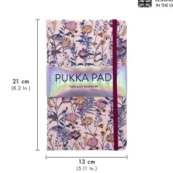 Pukka Pad Bloom Subject Notebooks, Narrow Ruled, Black, 3/Pack (PUK9493BLM)