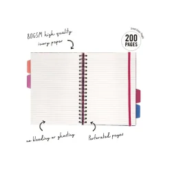 Pukka Pad Bloom 5-Subject Subject Notebooks, 6.9