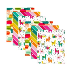 Pukka Pad Carpe Diem Rainbow Color Wash 3-Hole Punched 2-Pocket Portfolio Folders, Assorted Colors, 6/Pack (9097-CD)