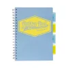 Pukka Pad Pastels 5-Subject Notebooks, 7" x 10", Ruled, 100 Sheets, Assorted Colors, 3/Pack (3032-PST)