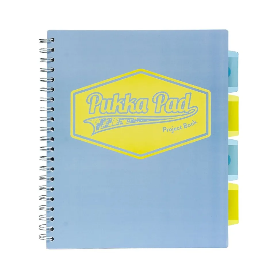 Pukka Pad Pastels 5-Subject Notebooks, 8.5" x 11", Ruled, 100 Sheets, Assorted Colors, 3/Pack (8867-PST)