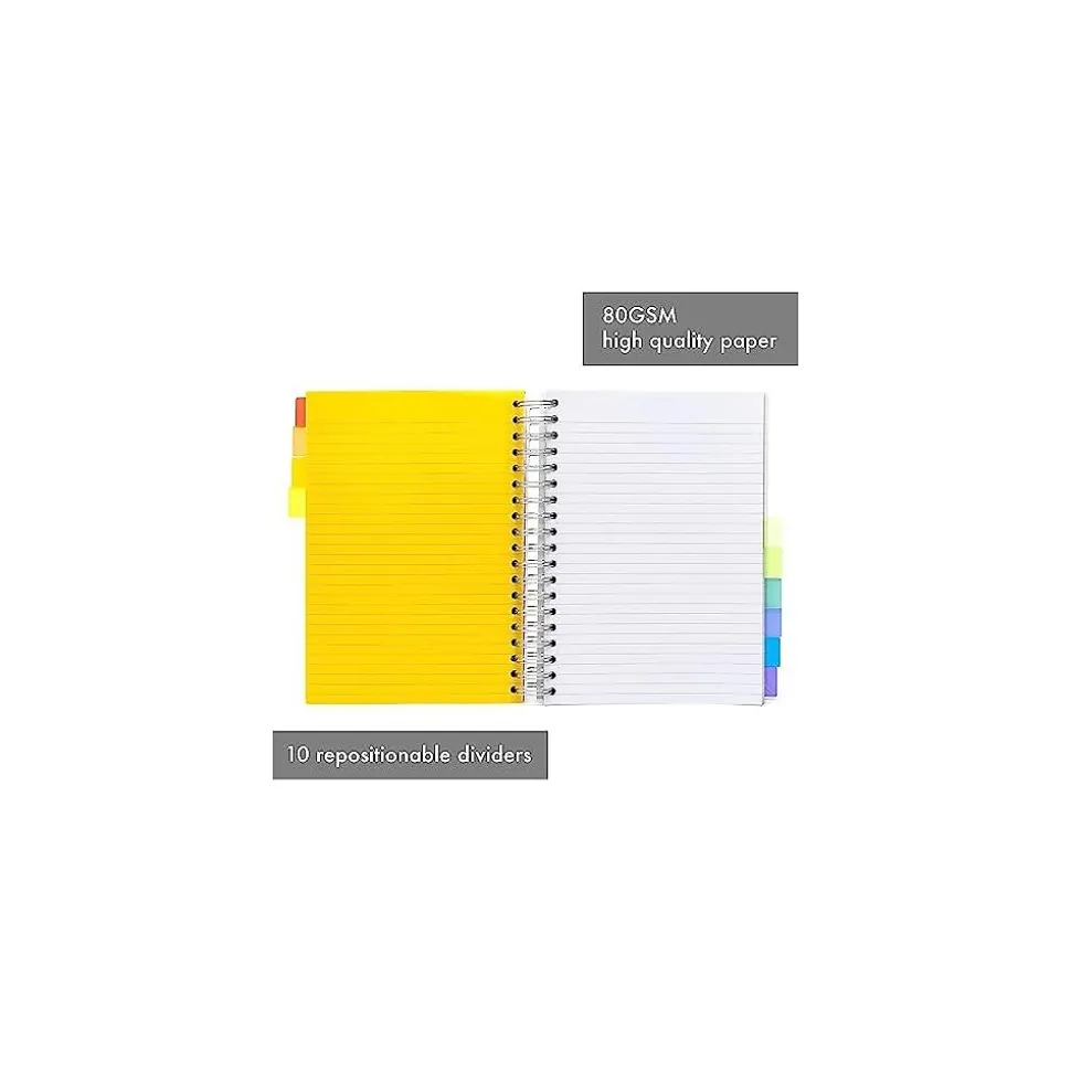 Pukka Pad Subject Notebook, 7" x 10", College Ruled, 200 Sheets, White (9603-PB)