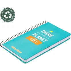 Pukka Pad There Is No Planet B Notebook, 5.28" x 8.46", Wide-Ruled, 96 Sheets, Blue (9703-SPP)