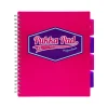 Pukka Pad Vision 5-Subject Notebooks, 8.5" x 11", Ruled, 100 Sheets, Deep Pink, 3/Pack (8866(PK)-VIS)