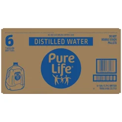 Pure Life Distilled Water, 1 Gallon. Bottle, 6/Pack (NLE12532472)