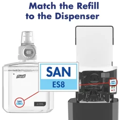 PURELL Advanced 70% Alcohol Foaming Hand Sanitizer Refill for ES8 Dispenser, 1200 mL, 2/Carton (7753-02)