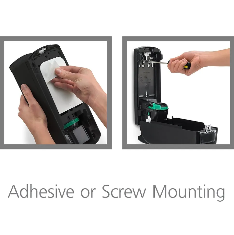 PURELL ADX12 Wall Mounted Hand Sanitizer Dispenser, Black/Brushed Chrome (8828-06)