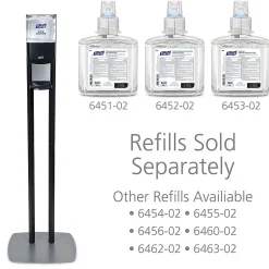 PURELL ES6 Automatic Floor Stand Hand Sanitizer Dispenser, Graphite/Black (7216-DS)
