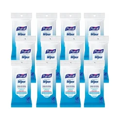 PURELL Hand Sanitizing Wipes, Clean Refreshing Scent, 20 Wipes/Pack, 12 Packs/Carton (9124-12-CMR)