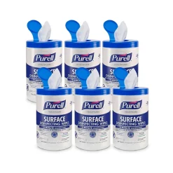 PURELL Healthcare Disinfecting Wipes, 110 Wipes/Container, 6/Carton (9340-06)