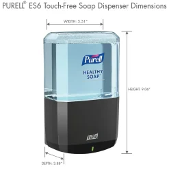 PURELL HEALTHY SOAP ES6 Automatic Wall Mounted Hand Soap Dispenser, Graphite (6434-01)
