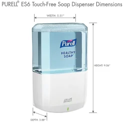 PURELL HEALTHY SOAP ES6 Automatic Wall Mounted Hand Soap Dispenser, White (6430-01)