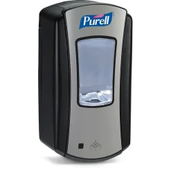 PURELL LTX 12 Automatic Wall Mounted Hand Sanitizer Dispenser, Chrome/Black (1928-04)
