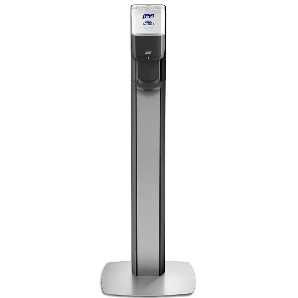 PURELL MESSENGER ES8 Automatic Floor Stand Hand Sanitizer Dispenser, Silver/Graphite (7318-DS-SLV)