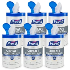 PURELL Professional Disinfecting Wipes, Fresh Citrus Scent, 110 Wipes/Container, 6/Carton (9342-06)