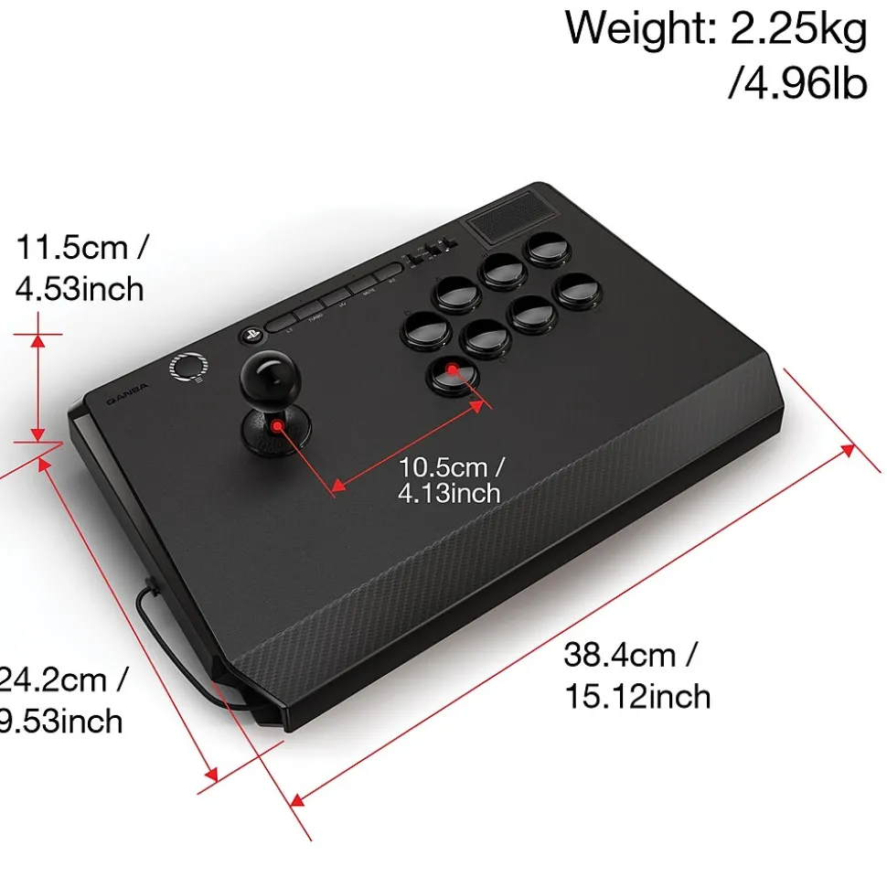 QANBA Titan B1 QANB1 Joystick for PlayStation 5/4 & PC, Wired, Black