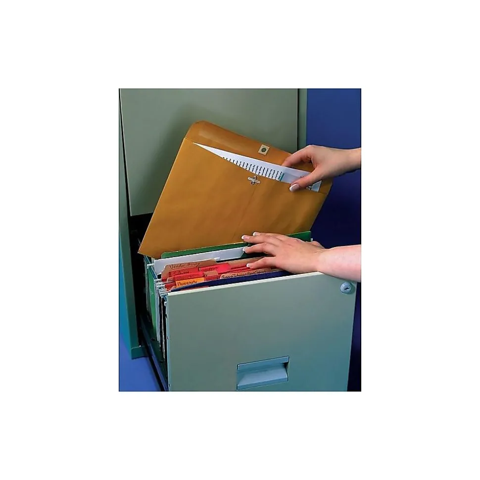 Quality Park Clasp Kraft Catalog Envelopes, 9"L x 12"H, Kraft, 100/Box (QUA38090)