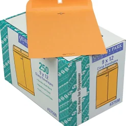 Quality Park Clasp Kraft Catalog Envelope, 9" x 12", Kraft, 250/Box (37590)