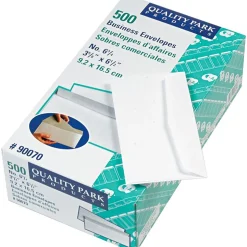 Quality Park Contemporary Style #6 3/4 Business Envelope 3 5/8" x 6 1/2", White, 500/Box (QUA90070)