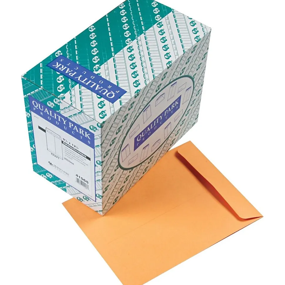Quality Park Gummed Kraft Catalog Envelope, 9 1/2" x 12 1/2", Kraft, 250/Box (41565)