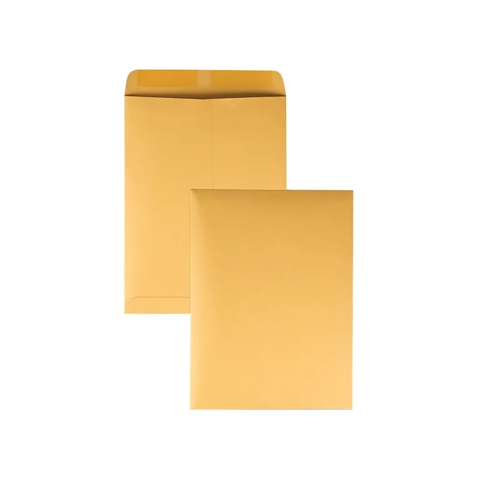 Quality Park Gummed Kraft Catalog Envelopes, 9" x 12", Kraft, 250/Box (QUA41465)