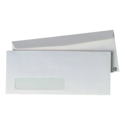 Quality Park Gummed Recycled Window #10 Envelopes, 4 1/8" x 9 1/2", White, 500/Bx