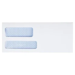 Quality Park Gummed Security Tinted #9 Double Window Envelopes, 3 7/8" x 8 7/8", White Wove, 500/Box (QUA24524)