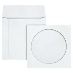 Quality Park Open End CD/DVD Envelopes, 5" x 5", White Wove, 250/Box (QUA62905)